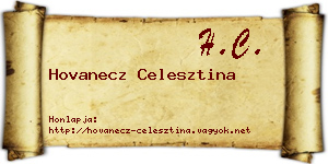 Hovanecz Celesztina névjegykártya